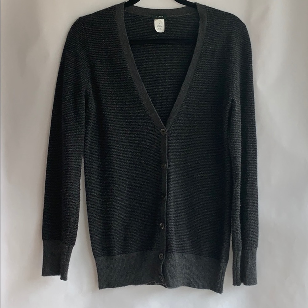 J. Crew gray wool and cashmere cardigan size S